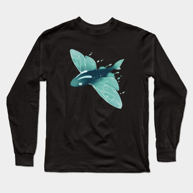 Flying fish Long Sleeve T-Shirt by iamCapoon